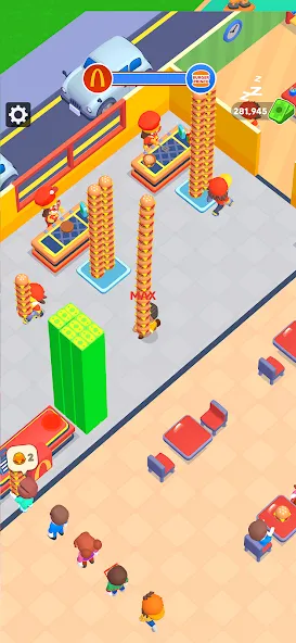 My Burger Shop: Burger Games (Май Бургер Шоп Игры) МОД/Взлом [Меню, Бесконечные монеты и Открытые уровни] Screenshot 3