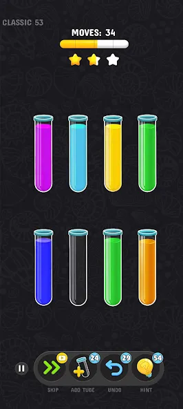 Color Water Sort Puzzle Games (Цветные игры сортировки воды) МОД/Взлом [Все открыто, Дополнительные деньги и Меню MOD] Screenshot 2