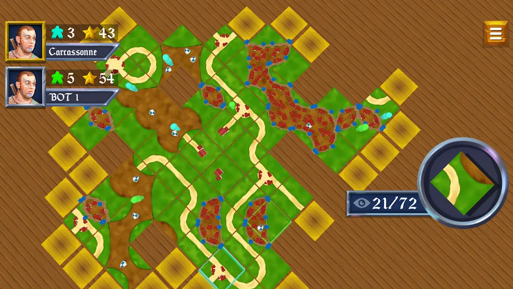 War of Carcassonne board Games (Каркассон) МОД/Взлом [Все открыто, Дополнительные деньги и Меню MOD] Screenshot 1