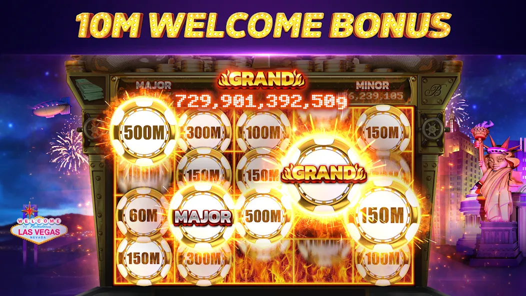 POP! Slots™ Vegas Casino Games МОД/Взлом [Много монет, Открытые уровни и Мега MOD] Screenshot 1