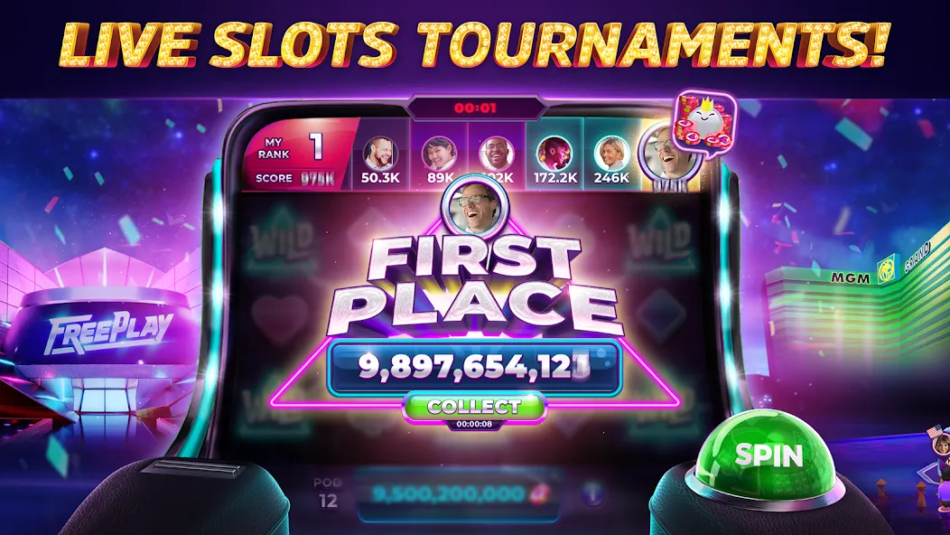 POP! Slots™ Vegas Casino Games МОД/Взлом [Много монет, Открытые уровни и Мега MOD] Screenshot 3
