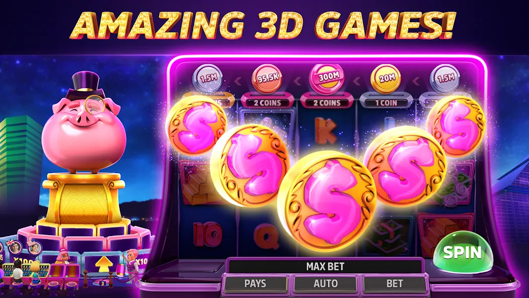 POP! Slots™ Vegas Casino Games МОД/Взлом [Много монет, Открытые уровни и Мега MOD] Screenshot 4