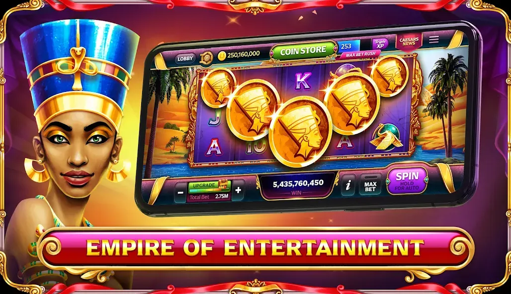Caesars Slots: Casino Games (Сизарс Слотс) МОД/Взлом [Деньги, Монеты и Меню MOD] Screenshot 5