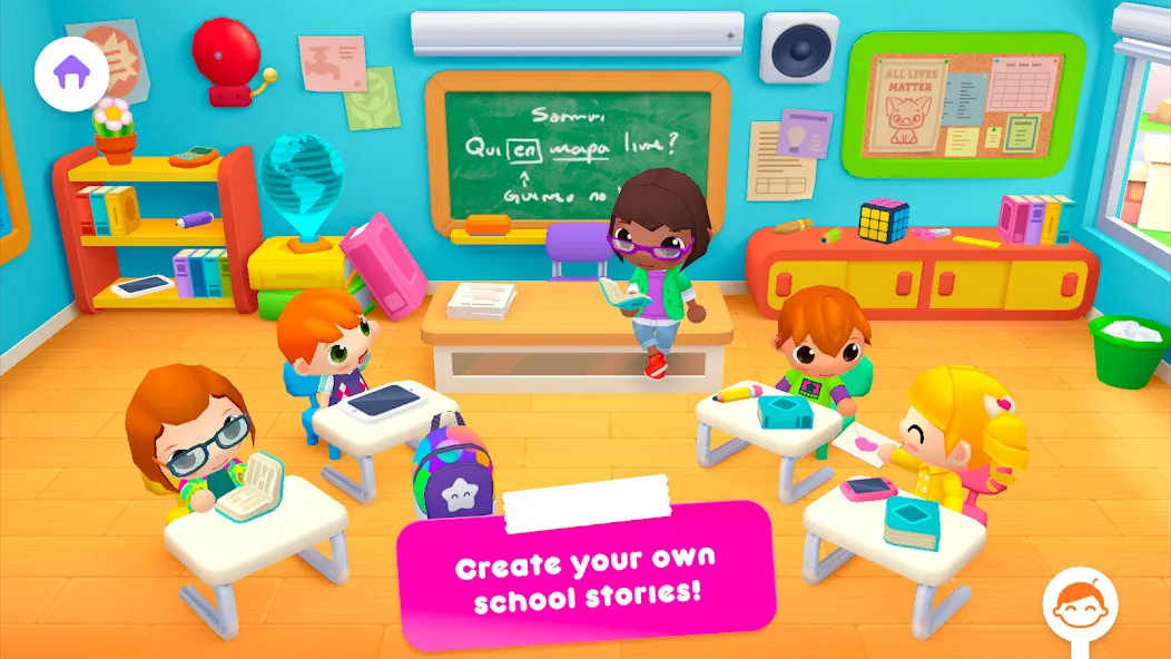 Sunny School Stories (Санны Скул Сториз) МОД/Взлом [Меню, Бесконечные монеты и Открытые уровни] Screenshot 1