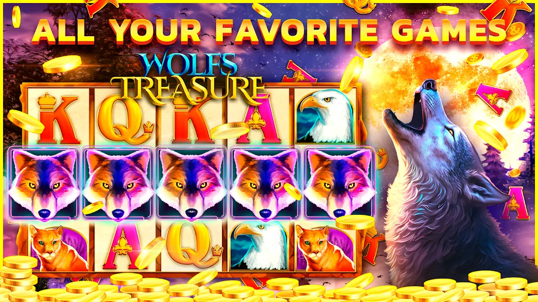 Legandary slots Casino Games МОД/Взлом [Много монет, Открытые уровни и Мега MOD] Screenshot 1