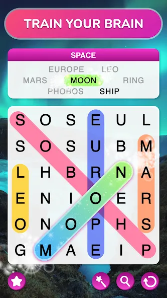 Word Search - Word Puzzle Game МОД/Взлом [Много денег, Монет и Все открыто] Screenshot 2