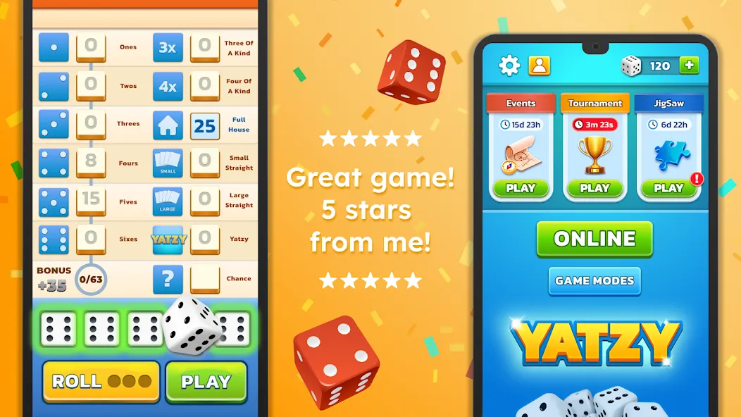 Yatzy - Fun Classic Dice Game (Ятзи) МОД/Взлом [Бесконечные деньги, Монеты и Мега MOD] Screenshot 2