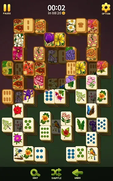 Mahjong Blossom Solitaire МОД/Взлом [Много монет, Открытые уровни и Мега MOD] Screenshot 4