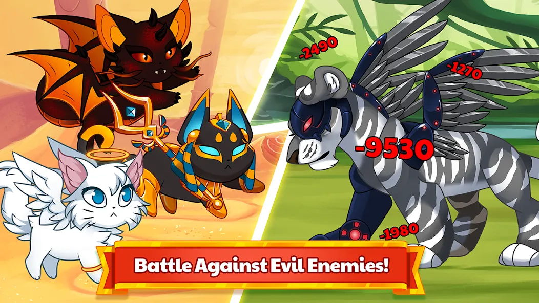 Castle Cats - Idle Hero RPG (Кэстл Кэтс) МОД/Взлом [Деньги, Монеты и Меню MOD] Screenshot 5