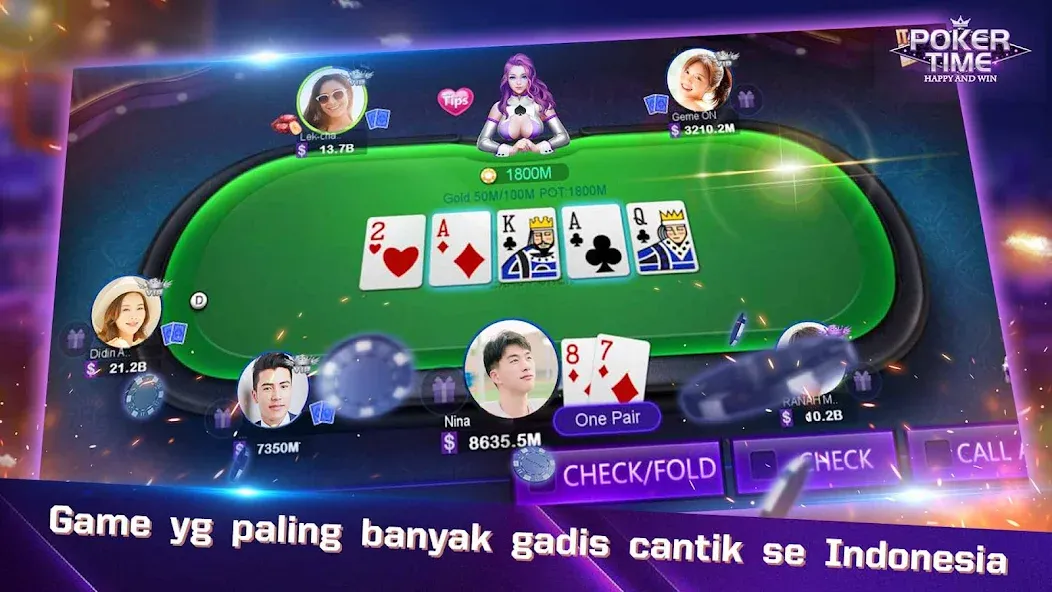 Poker Time- Pulsa Texas Holdem (Покер Тайм) МОД/Взлом [Деньги, Монеты и Меню MOD] Screenshot 5