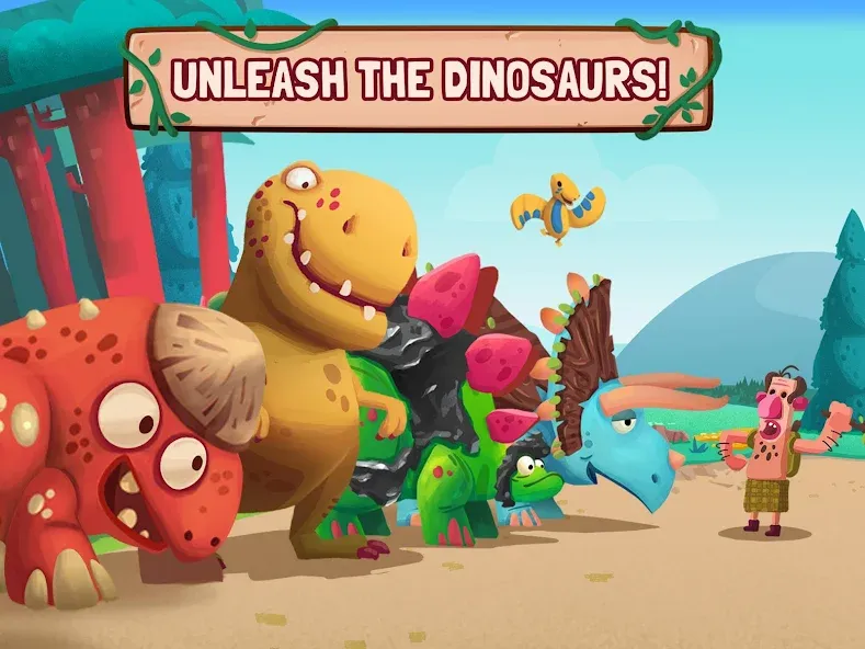 Dino Bash: Dinosaur Battle (Дино Баш) МОД/Взлом [Много денег, Монет и Все открыто] Screenshot 2