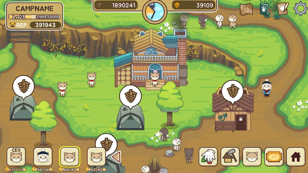 Cat Forest - Healing Camp МОД/Взлом [Много монет, Открытые уровни и Мега MOD] Screenshot 2