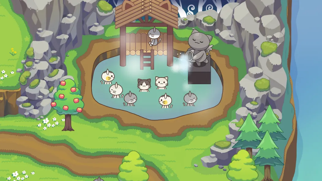 Cat Forest - Healing Camp МОД/Взлом [Много монет, Открытые уровни и Мега MOD] Screenshot 4