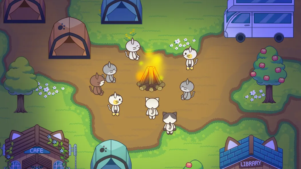 Cat Forest - Healing Camp МОД/Взлом [Много монет, Открытые уровни и Мега MOD] Screenshot 5