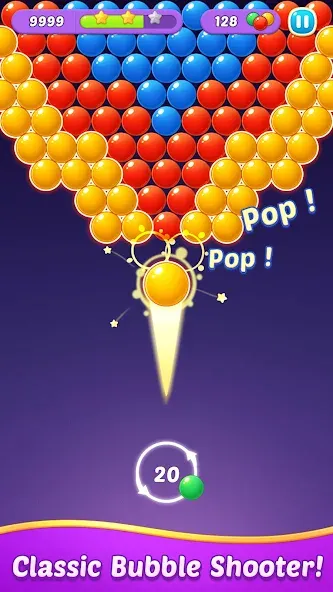 Bubble Shooter Gem Puzzle Pop (Бабл Шутер Драгоценный камень) МОД/Взлом [Бесконечные деньги, Монеты и Мега MOD] Screenshot 1
