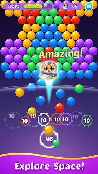 Bubble Shooter Gem Puzzle Pop (Бабл Шутер Драгоценный камень) МОД/Взлом [Бесконечные деньги, Монеты и Мега MOD] Screenshot 4