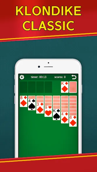 Classic Solitaire Klondike МОД/Взлом [Деньги, Монеты и Меню MOD] Screenshot 5
