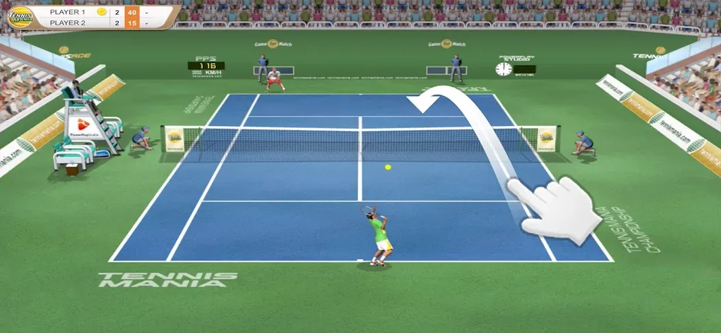 Tennis Mania Mobile (Теннис Мания Мобайл) МОД/Взлом [Много денег, Монет и Все открыто] Screenshot 1