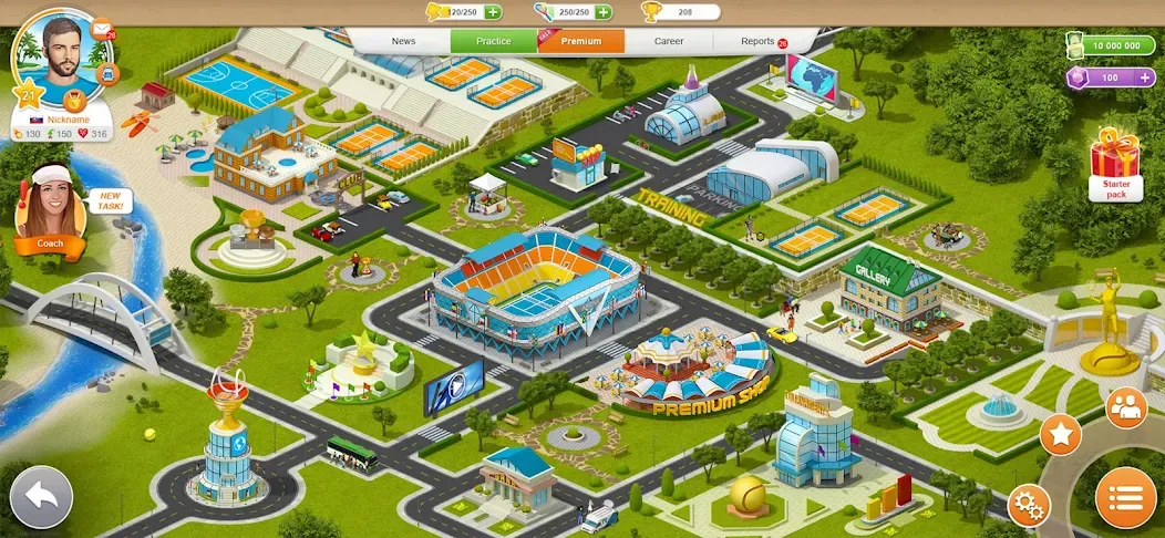 Tennis Mania Mobile (Теннис Мания Мобайл) МОД/Взлом [Много денег, Монет и Все открыто] Screenshot 3