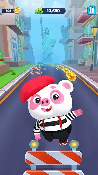 Piggy Panda Run: Fun Game МОД/Взлом [Много денег, Монет и Все открыто] Screenshot 2