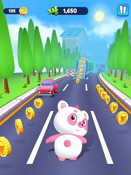 Piggy Panda Run: Fun Game МОД/Взлом [Много денег, Монет и Все открыто] Screenshot 5