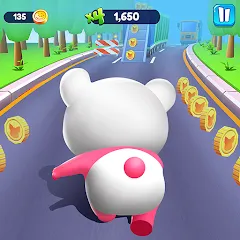 Скачать Взломанная Piggy Panda Run: Fun Game (Много денег и без рекламы) на Android