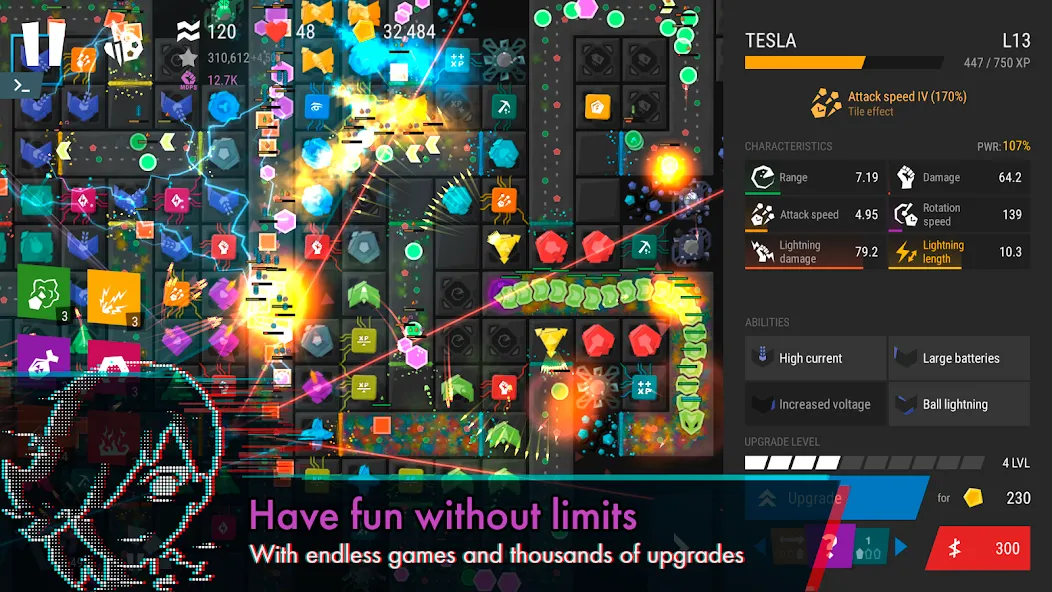 Infinitode 2 - Tower Defense (Инфинитод 2) МОД/Взлом [Деньги, Монеты и Меню MOD] Screenshot 5