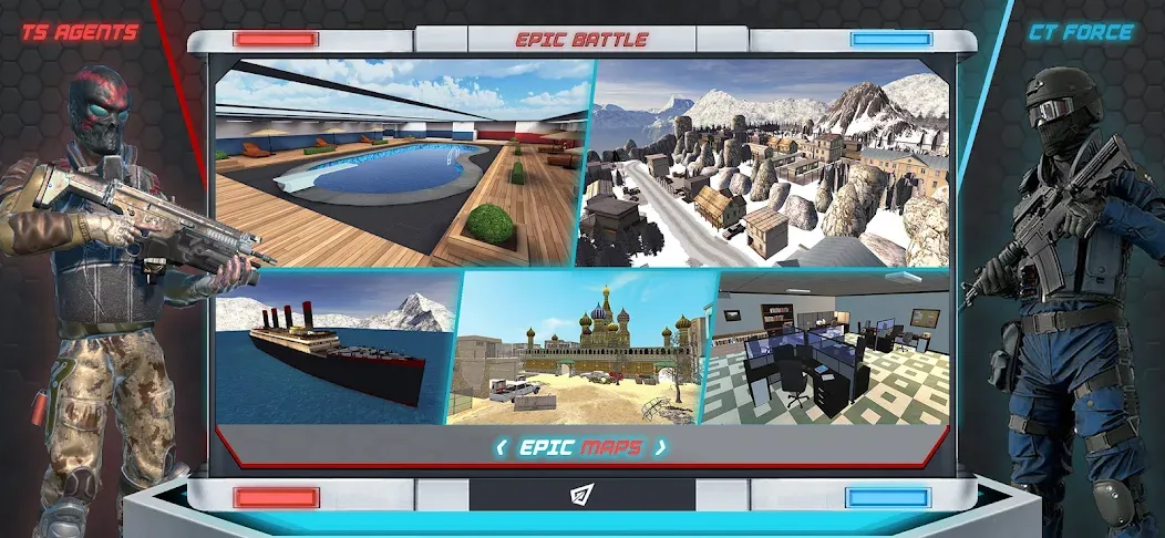 Epic Battle CS:FPS Mobile Game МОД/Взлом [Бесконечные деньги, Монеты и Мега MOD] Screenshot 2