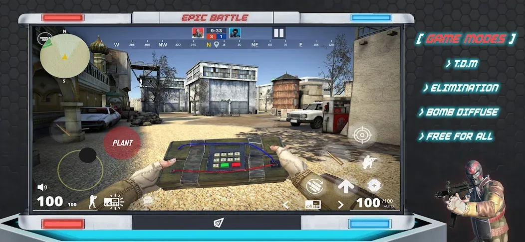 Epic Battle CS:FPS Mobile Game МОД/Взлом [Бесконечные деньги, Монеты и Мега MOD] Screenshot 3