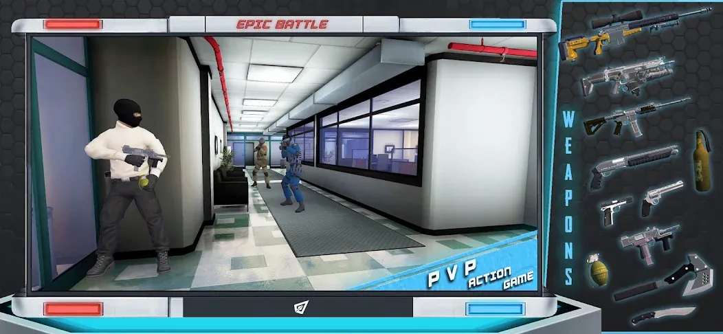 Epic Battle CS:FPS Mobile Game МОД/Взлом [Бесконечные деньги, Монеты и Мега MOD] Screenshot 4