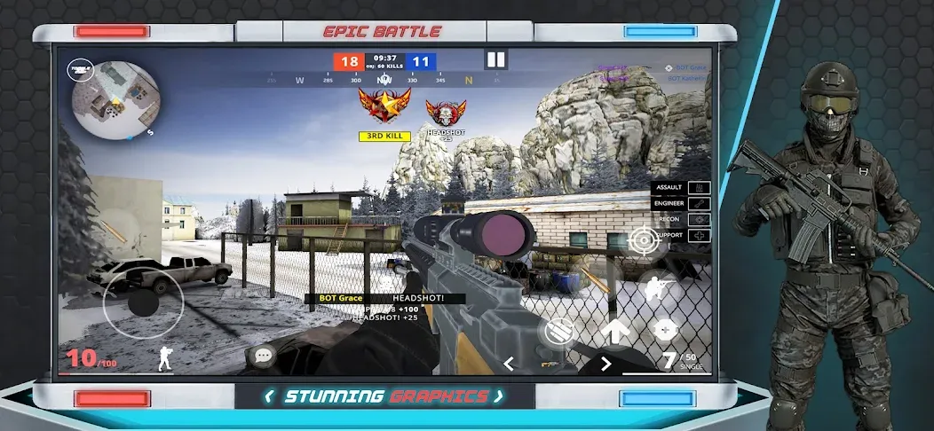 Epic Battle CS:FPS Mobile Game МОД/Взлом [Бесконечные деньги, Монеты и Мега MOD] Screenshot 5