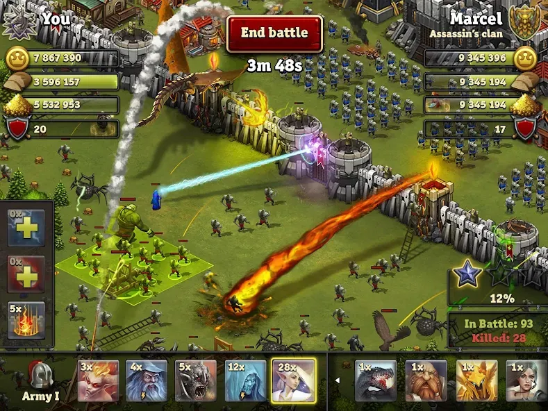Throne Rush МОД/Взлом [Много денег, Монет и Все открыто] Screenshot 1