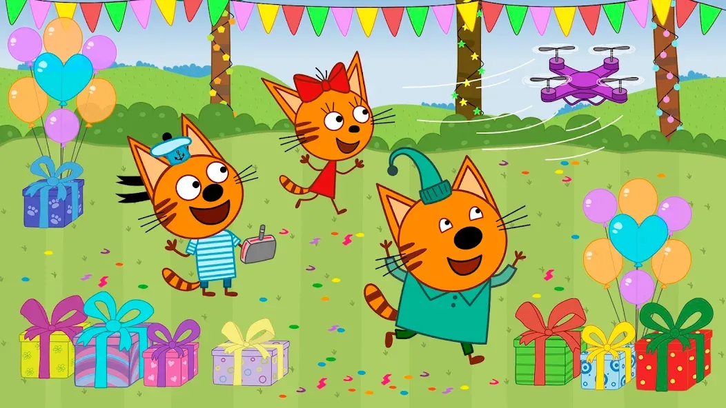 Kid-E-Cats: Kids birthday МОД/Взлом [Много монет, Открытые уровни и Мега MOD] Screenshot 3