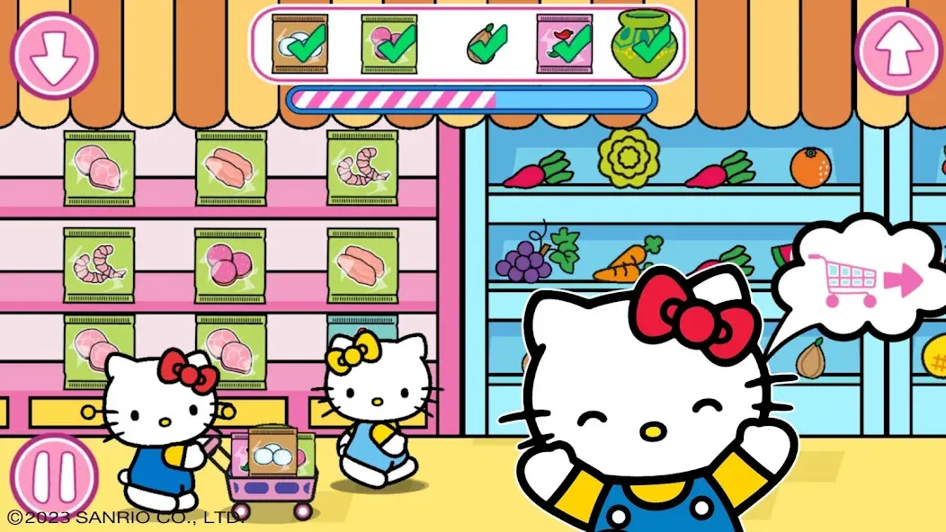 Hello Kitty: Kids Supermarket (Хеллоу Китти) МОД/Взлом [Все открыто, Дополнительные деньги и Меню MOD] Screenshot 2