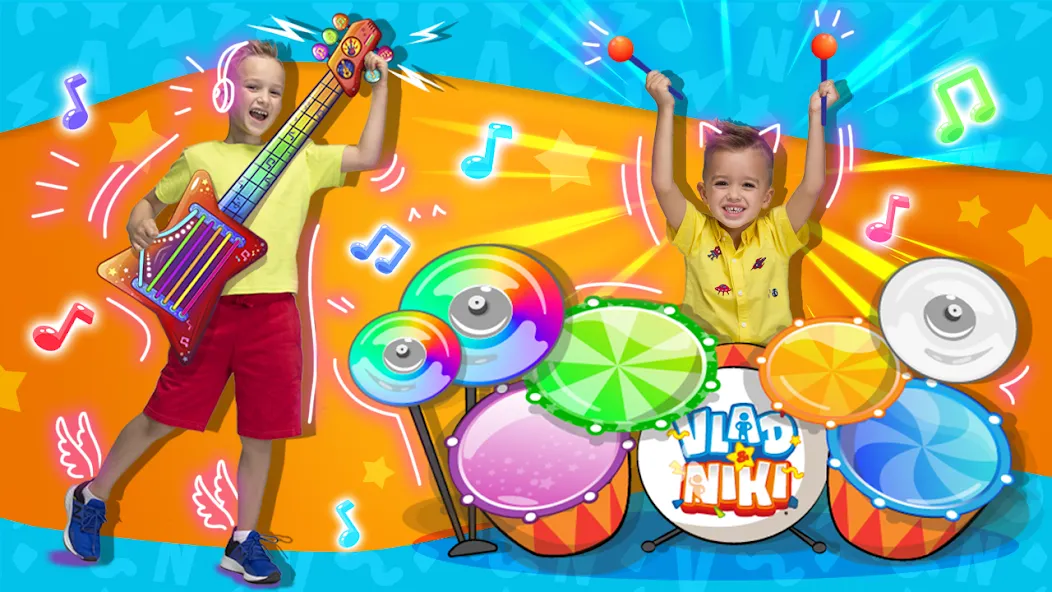 Vlad and Niki: Kids Piano МОД/Взлом [Много денег, Монет и Все открыто] Screenshot 2