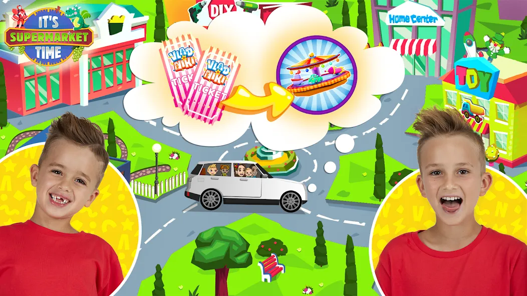 Vlad & Niki Supermarket game МОД/Взлом [Много денег, Монет и Все открыто] Screenshot 1