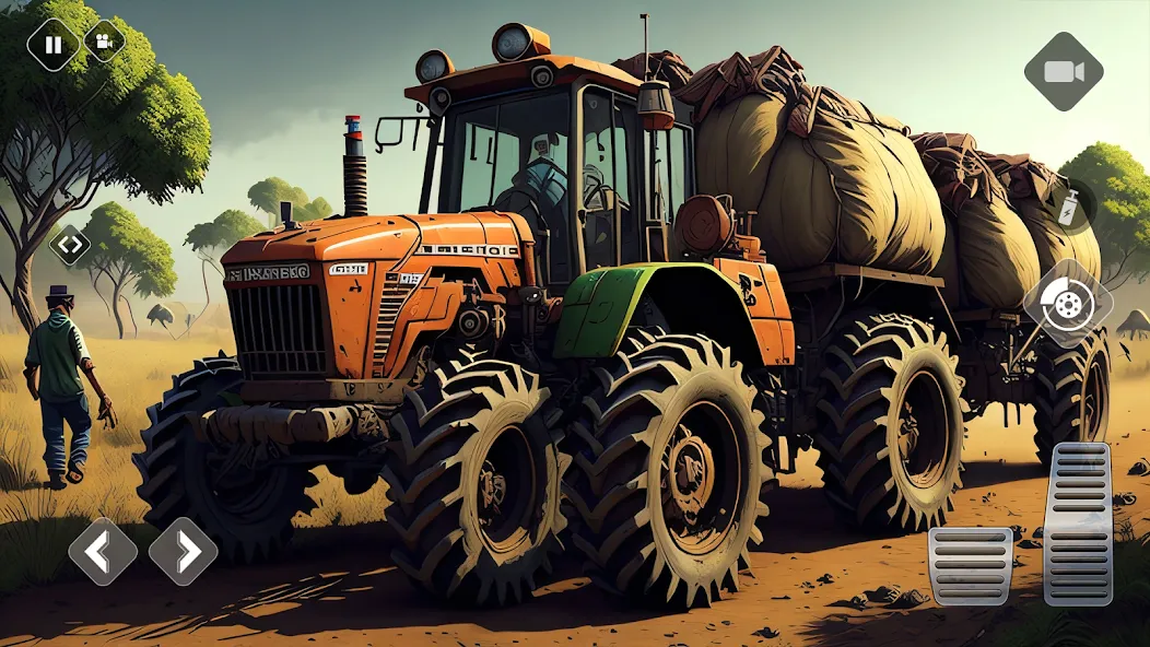 Tractor Driving Games: Farming МОД/Взлом [Меню, Бесконечные монеты и Открытые уровни] Screenshot 2