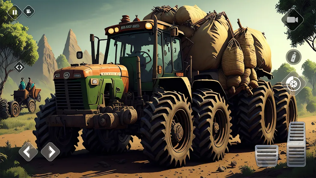 Tractor Driving Games: Farming МОД/Взлом [Меню, Бесконечные монеты и Открытые уровни] Screenshot 4