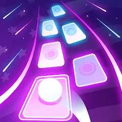 Скачать Взломанная Magic Ball Tiles Hop Music Run на андроид - Много денег