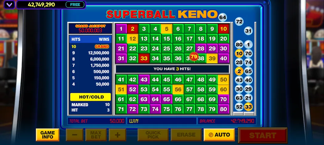 Vegas Keno (Вегас Кено) МОД/Взлом [Бесконечные деньги, Монеты и Мега MOD] Screenshot 1