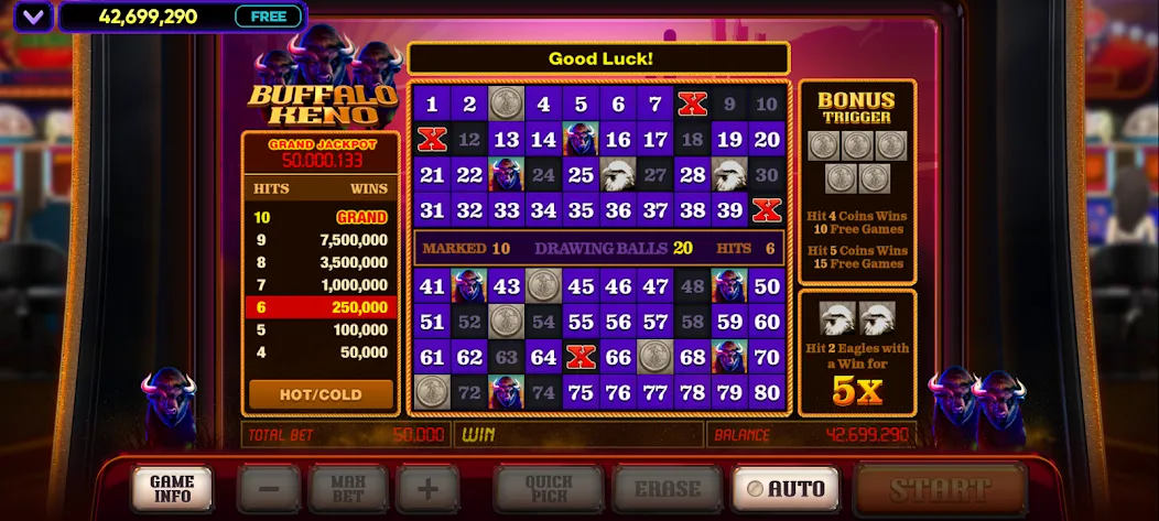 Vegas Keno (Вегас Кено) МОД/Взлом [Бесконечные деньги, Монеты и Мега MOD] Screenshot 2