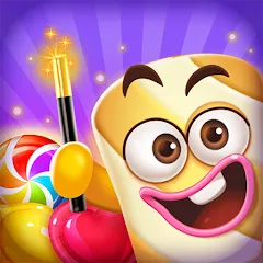 Скачать Lollipop Sweet Heroes Match3 Взлом (Много денег и жизней) на Андроид