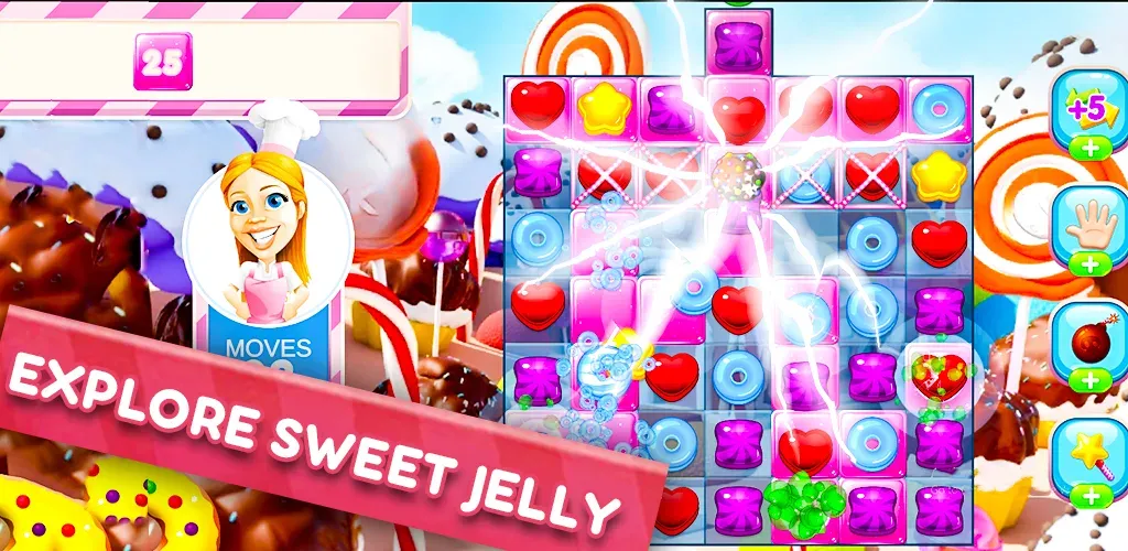 Jelly Kingdom Crush - Match 3 МОД/Взлом [Много монет, Открытые уровни и Мега MOD] Screenshot 3