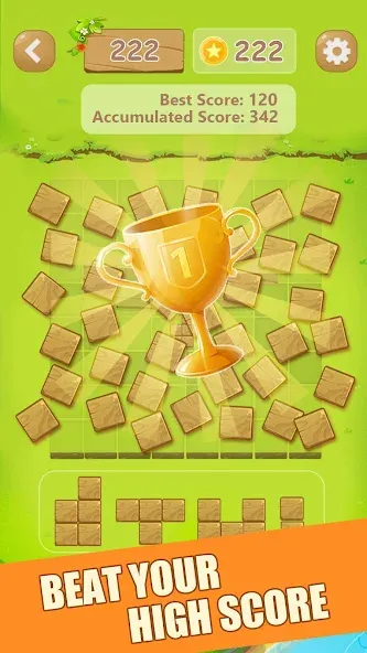 Puzzle Green Blocks (Пазл Зеленые Блоки) МОД/Взлом [Меню, Бесконечные монеты и Открытые уровни] Screenshot 1