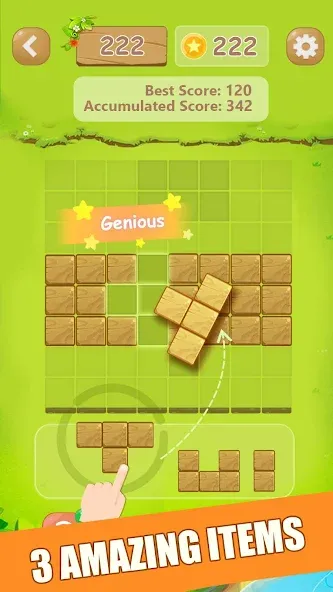 Puzzle Green Blocks (Пазл Зеленые Блоки) МОД/Взлом [Меню, Бесконечные монеты и Открытые уровни] Screenshot 3