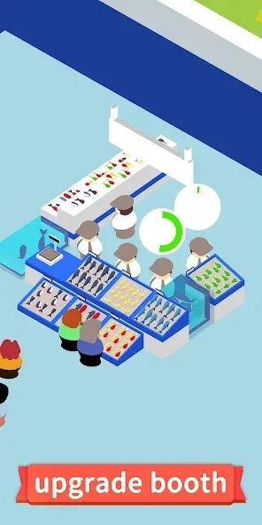 Idle Seafood Market -Tycoon (Айдл Сифуд Маркет) МОД/Взлом [Все открыто, Дополнительные деньги и Меню MOD] Screenshot 2
