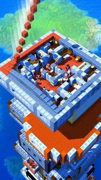 Tower Craft - Block Building (Тауэр Крафт) МОД/Взлом [Много денег, Монет и Все открыто] Screenshot 2