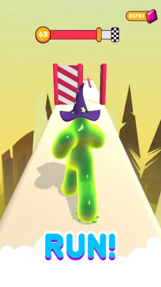 Blob Runner 3D (Блоб Раннер 3Д) МОД/Взлом [Меню, Бесконечные монеты и Открытые уровни] Screenshot 1