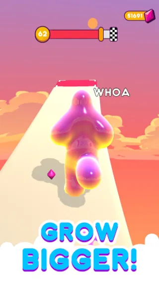 Blob Runner 3D (Блоб Раннер 3Д) МОД/Взлом [Меню, Бесконечные монеты и Открытые уровни] Screenshot 2
