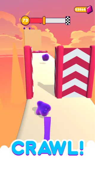 Blob Runner 3D (Блоб Раннер 3Д) МОД/Взлом [Меню, Бесконечные монеты и Открытые уровни] Screenshot 4